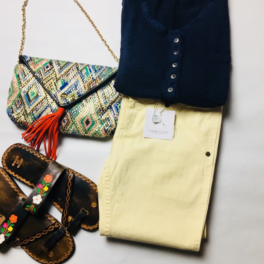 Habitual Jeans in Soft Yellow Size 28